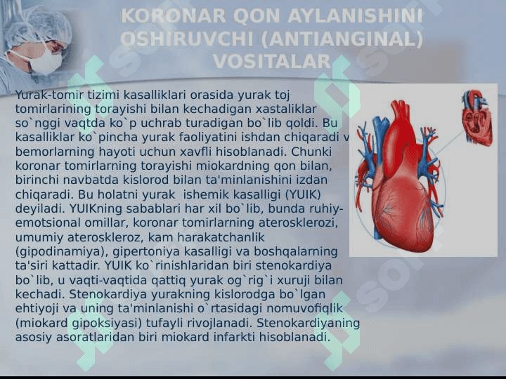 Antianginal dori vositalar farmakologiyasi 2