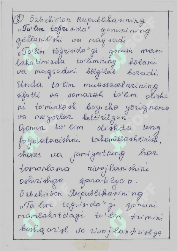 O'zbekiston Respublikasi ta'lim to'g'risidagi qonuni 6