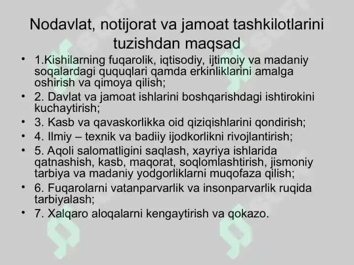 Demokratik jamiyatni barpo etishda nodavlat va jamoat birlashmalarining o'rni 4