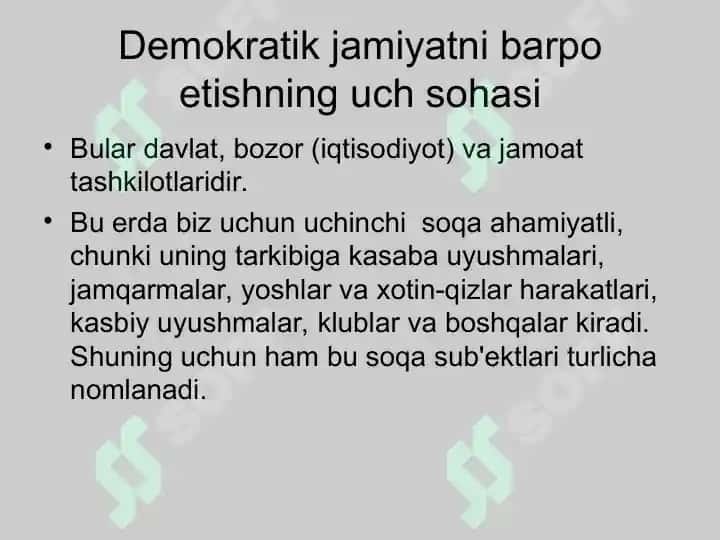 Demokratik jamiyatni barpo etishda nodavlat va jamoat birlashmalarining o'rni 6