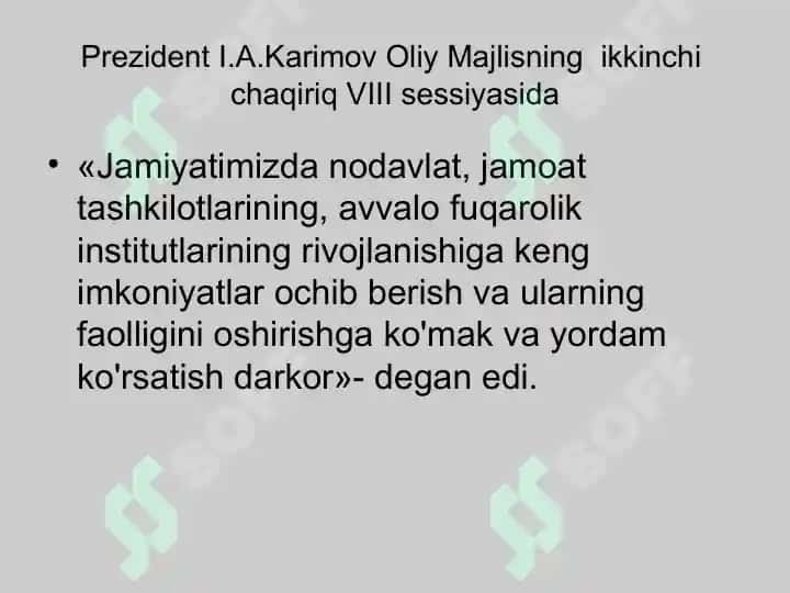 Demokratik jamiyatni barpo etishda nodavlat va jamoat birlashmalarining o'rni 8