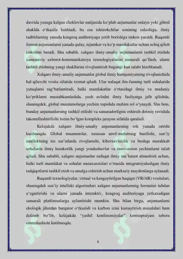 Boshlang'ich ta'limda iqtisodiy tarbiyani shakllantirishda zamonaviy  pedagogik texnologiyalar 8