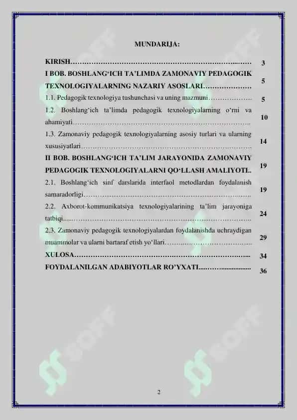Boshlang'ich ta'limda zamonaviy pedagogik texnologiyalarni qo'llash 2