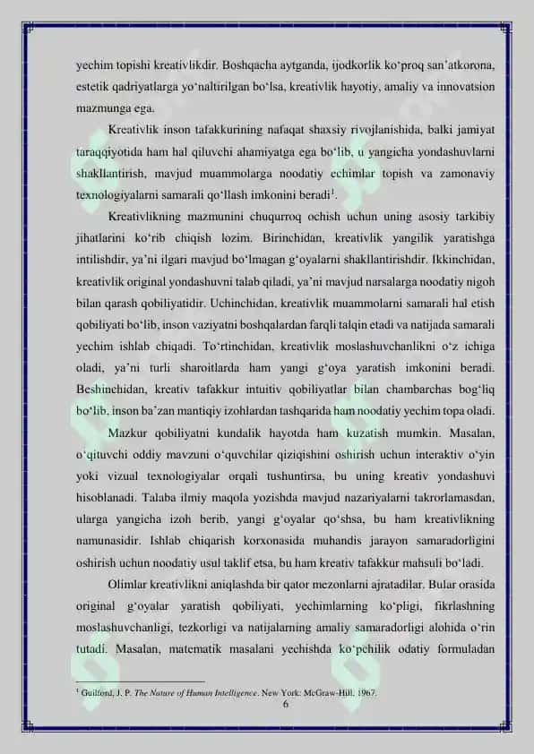 Kreativlik muammosiga zamonaviy yondashish 6