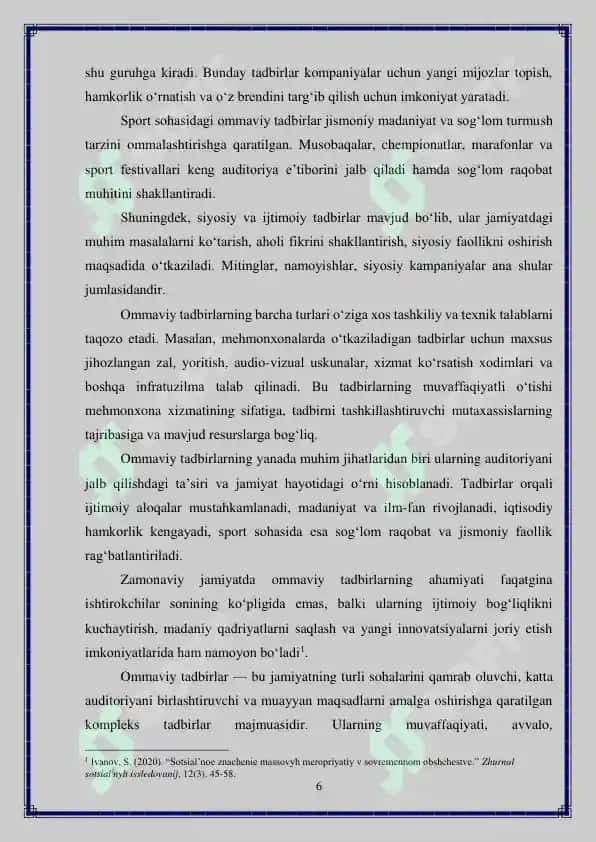 Mehmonxonalarda tashkil etiladigan ommaviy tadbirlarning o ziga xosligi 6