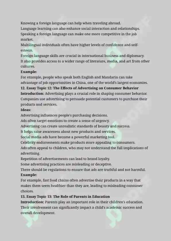 “IELTS Essay Ideas (50 Topics, Examples & Vocabulary)” 7