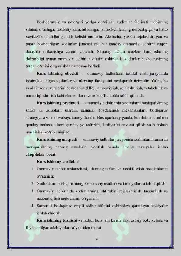 Ommaviy tadbirlarda xodimlarni boshqarish 4