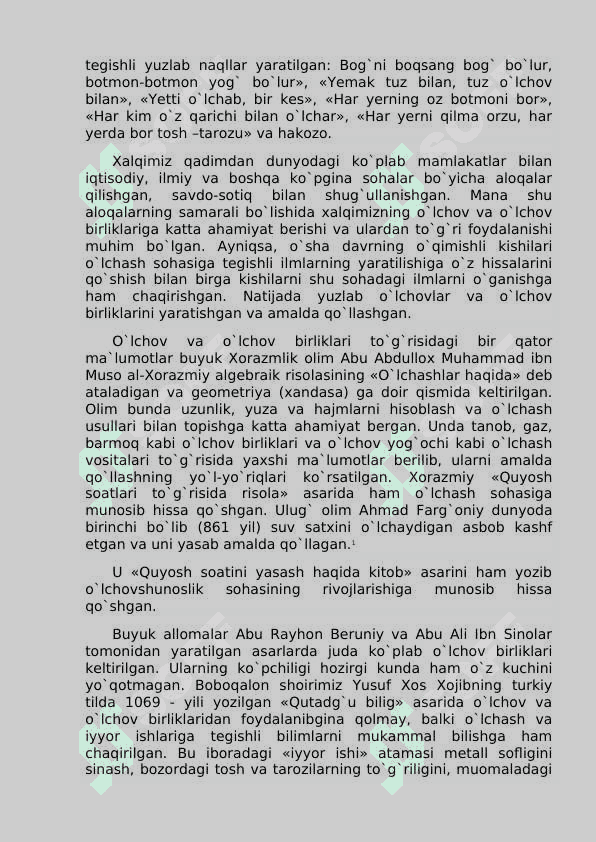 Metralogiya Fani maqsad va vazifalari 3