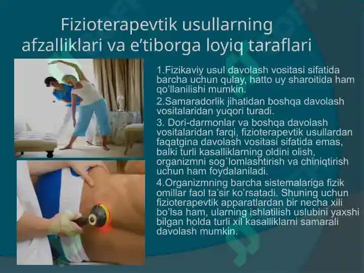 Oddiy fizioterapevtik muolajalar va ularni qo`llash metodikasi 3