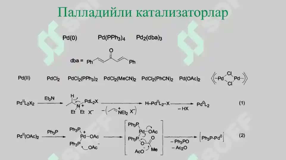 Замонавий органик синтезда Pd ли катализаторлар иштирокидаги реакциялар 2