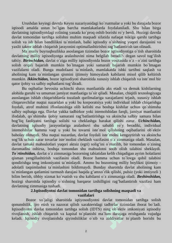 Iqtisodiyotni tartibga solishda davlatning roli 2