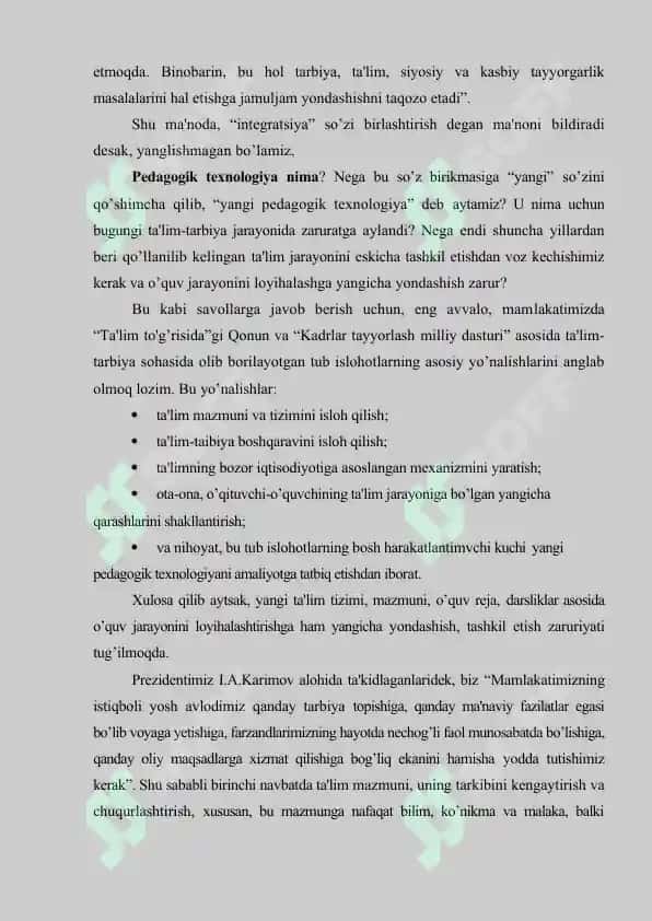 Tabiatshunoslik fanini o’qitishda ta'lim integratsiyasi va innovatsiyasi. 3