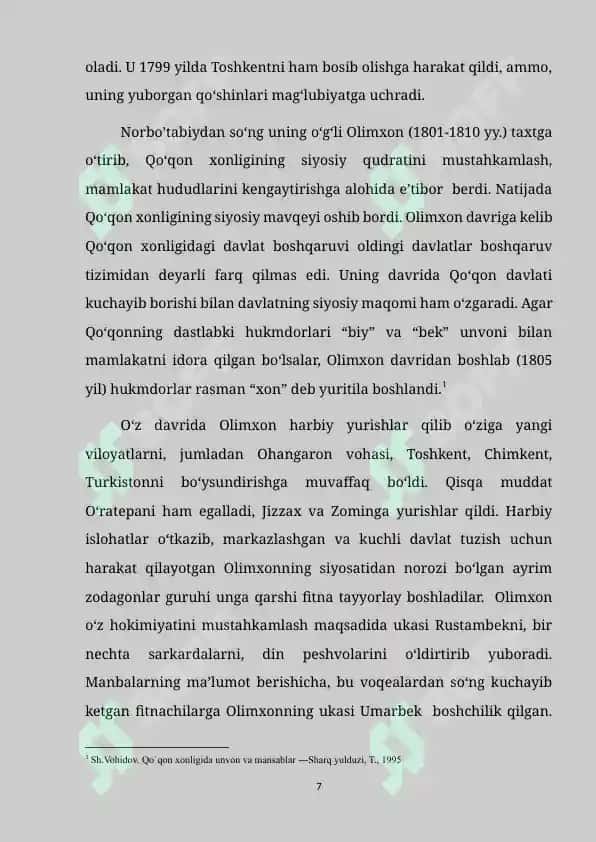 Qo'qon xonligi madaniy hayoti va uning taraqqiyoti xususiyatlari 7