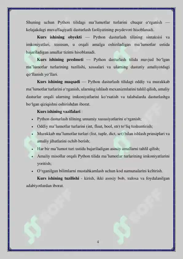 Python’da ma’lumotlar turlari va ularning imkoniyatlari 4