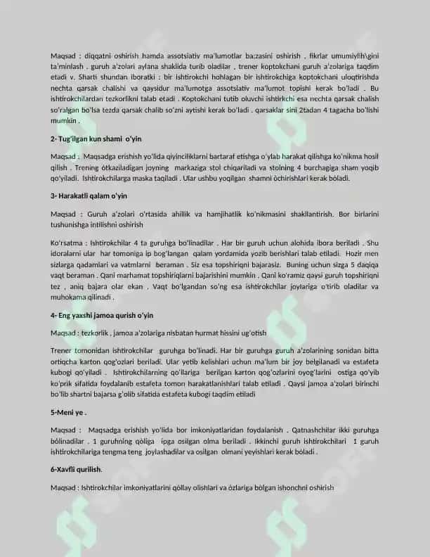 Mustaqil ta’lim uchun trening 2