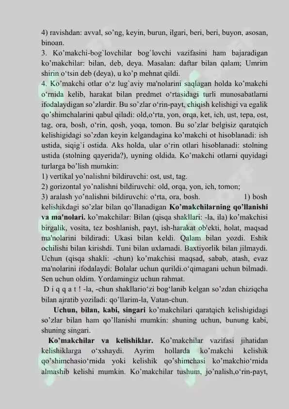 Yordamchi So'zlar va Ularning Turlari 3
