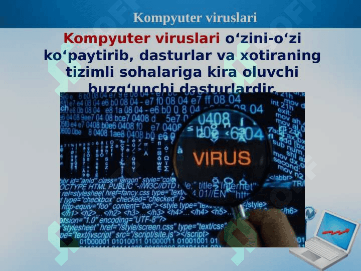 Kompyuter viruslari va virusdan himoyalash usullari 4