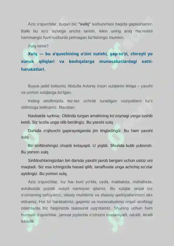 Kelajak soati - Mashg'ulot ssenariysi 2