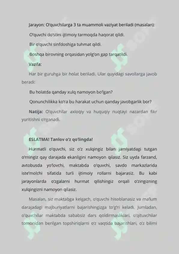 "Kelajak soati" darsining 9-11 sinf mashg'ulot ssenariysi 8