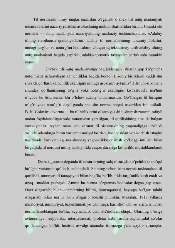 Oʻzbek tili adabiy normalari. Imlo, talaffuz, aksentologik, soʻz yasash, grammatik, uslubiy, punktuasion normalar 2