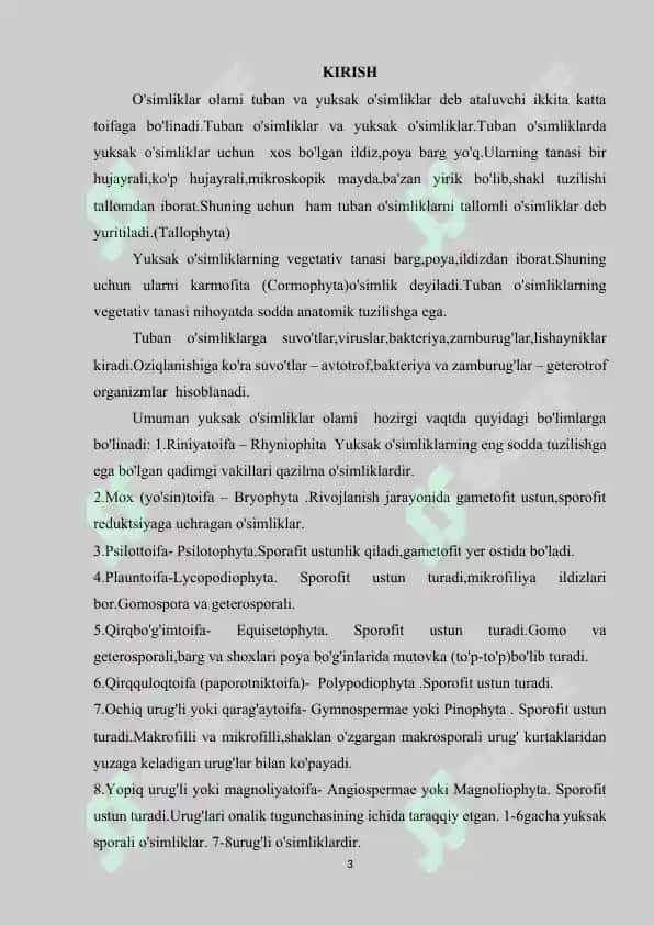 O'zbekiston yuksak o'simliklari. Qirqbo’g’imlar 3