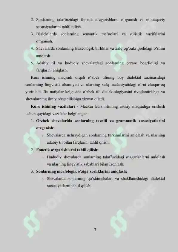 Oʻzbek shevalarida sonlarning xususiyatlari 7