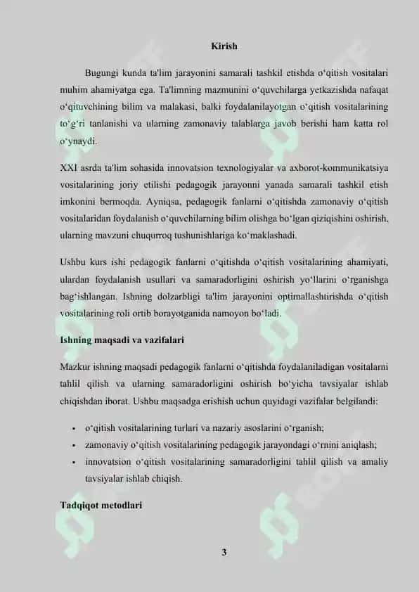 Pedagogik fanlarni o‘qitish vositalari 3