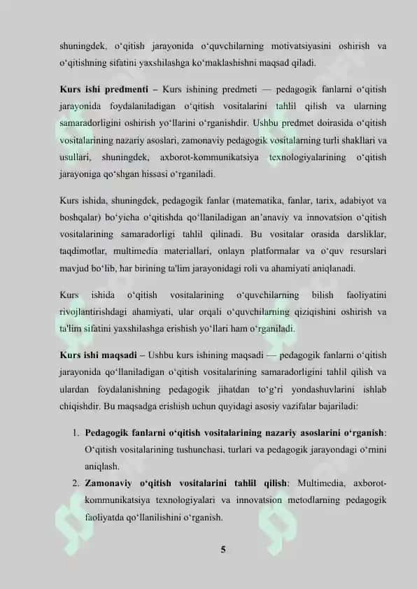 Pedagogik fanlarni o‘qitish vositalari 5