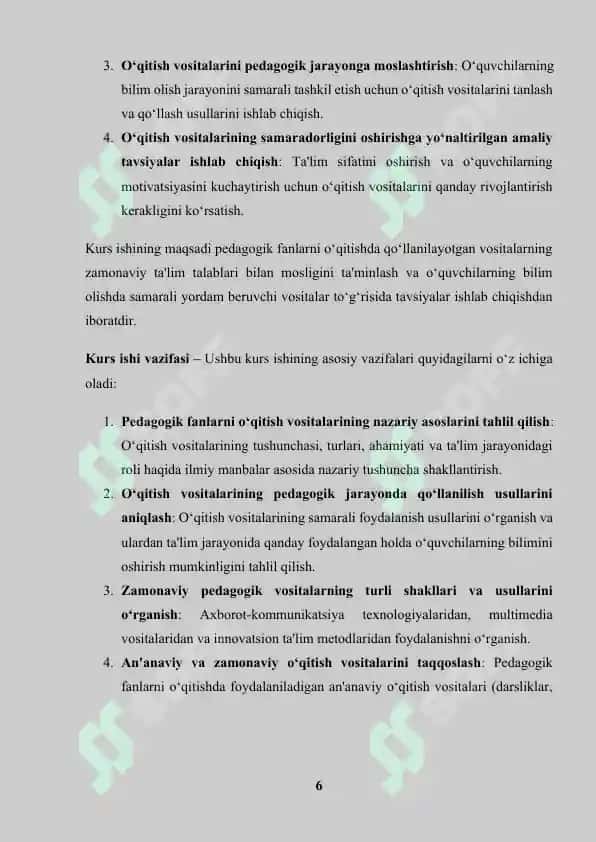 Pedagogik fanlarni o‘qitish vositalari 6