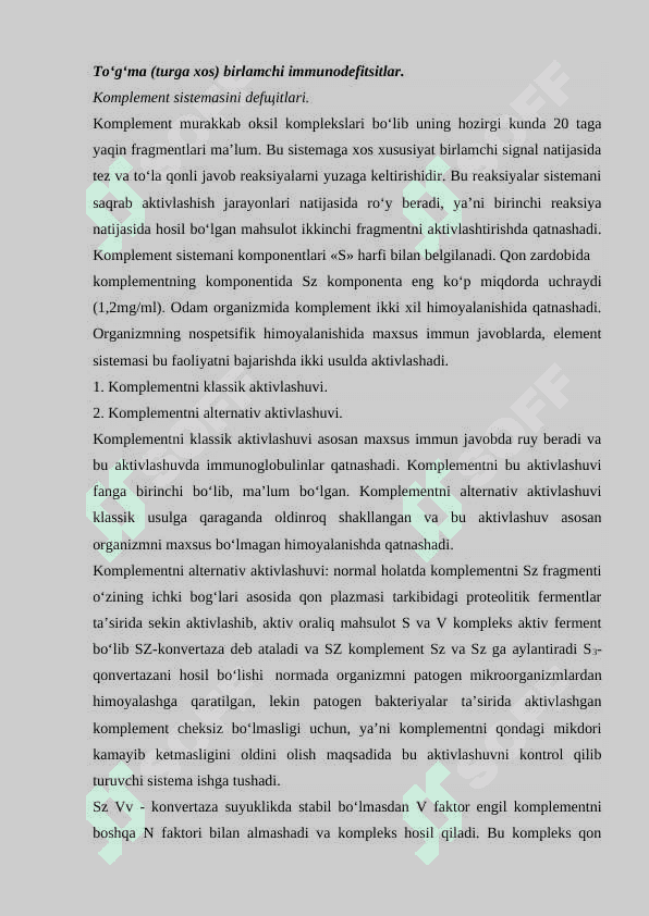 Immunopatologik reaksiyalar va immunodefitsit holatlari 3