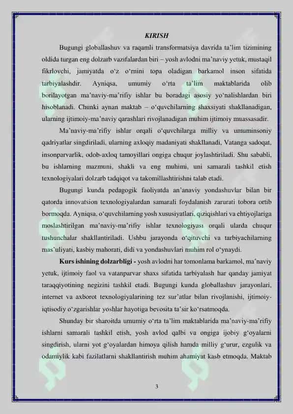 Umumiy o‘rta ta’lim maktablarida ma’naviy-ma’rifiy ishlarni tashkil etish texnologiyasi 3