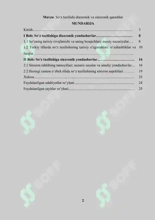 Soʻz tuzilishi diaxronik va sinxronik qarashlar 2