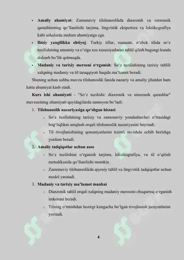 Soʻz tuzilishi diaxronik va sinxronik qarashlar 4