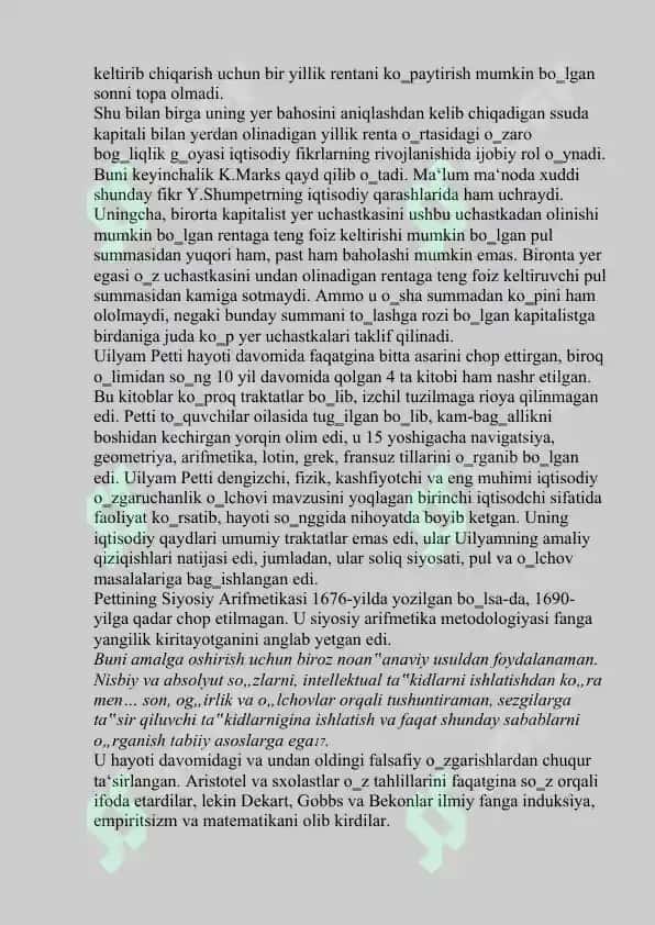 Klassik iqtisodiy maktabning vujudga kelishi, rivojlanishi va yakunlanishi 8