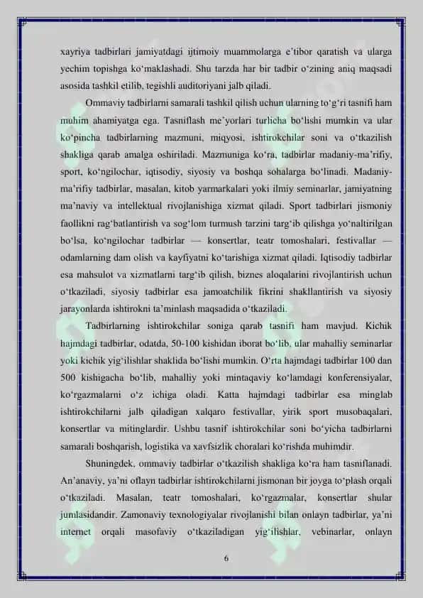 Ommaviy tadbirlarda animatsiya xizmatlarini 6