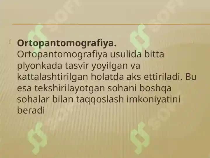 Stomatologiyada QO’SHIMCHA TEKSHIRISH USULLARI 5