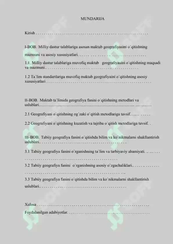 Tabiiy geografiya fanini o`qitishda o`quvchilarning bilim va ko`nikmalarni shakllantirish uslublari.docx 2