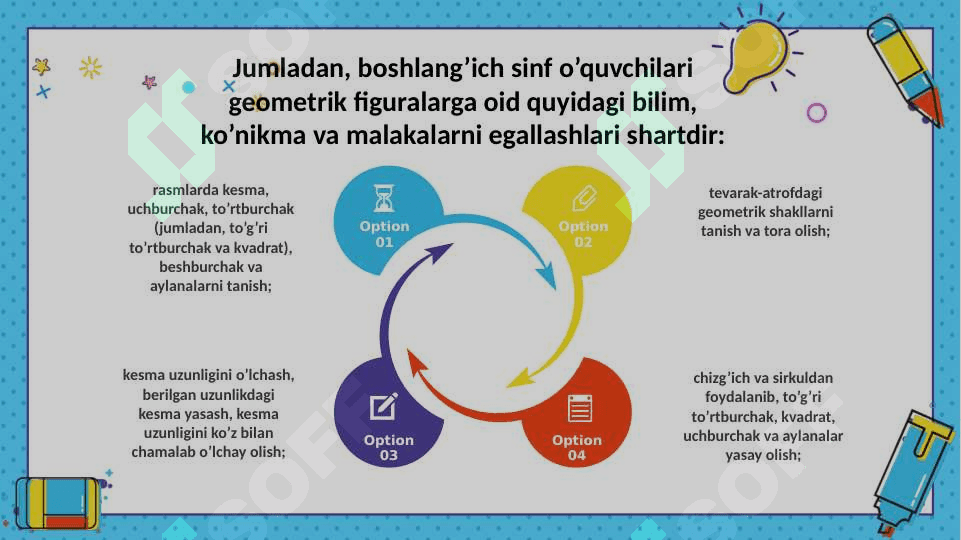 Figuralarning yuzi. Figuralar yuzini  o'lchash usullari 6