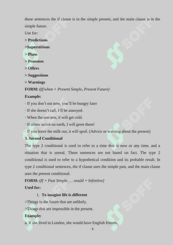 CONDITIONALS 2
