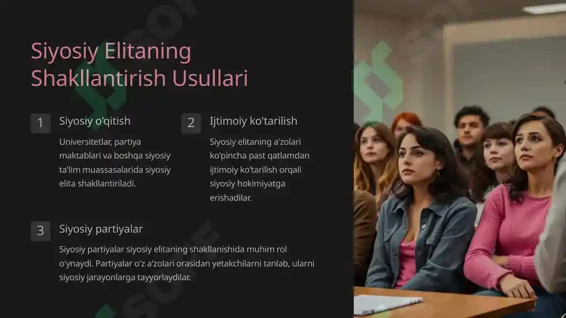 Siyosiy Elita va Siyosiy Yetakchilik Sotsiologiyasi 3
