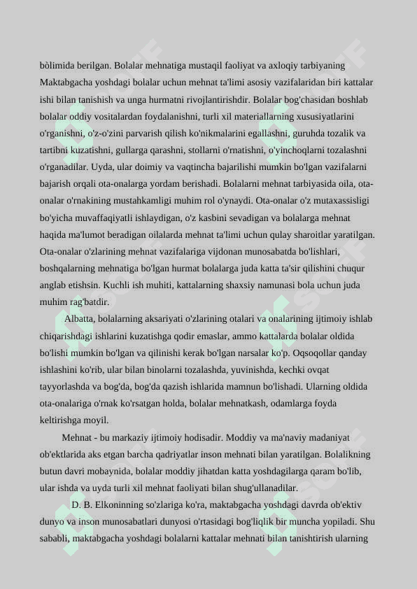 Maktabgacha yoshdagi bolalarni mehnat tarbiyasi 6