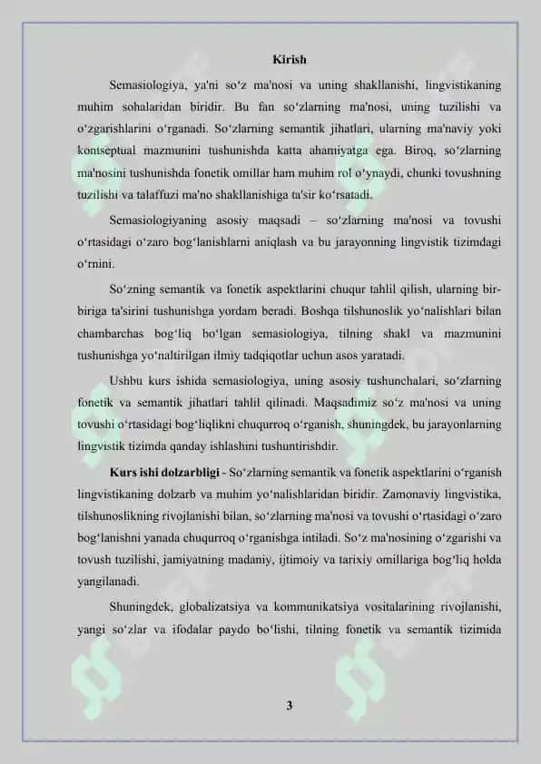 Semasiologiya: Soʻzlarning semantik va fonetik aspektlari 3