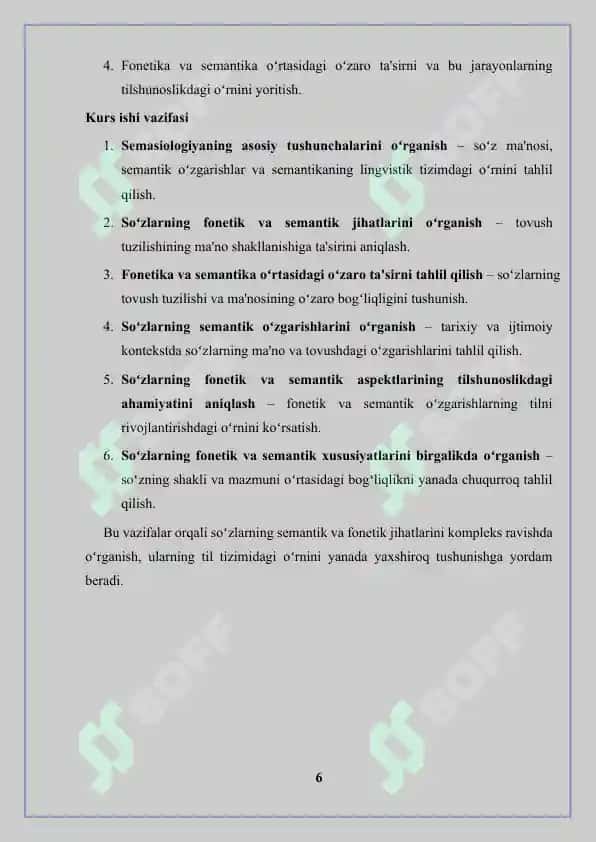 Semasiologiya: Soʻzlarning semantik va fonetik aspektlari 6