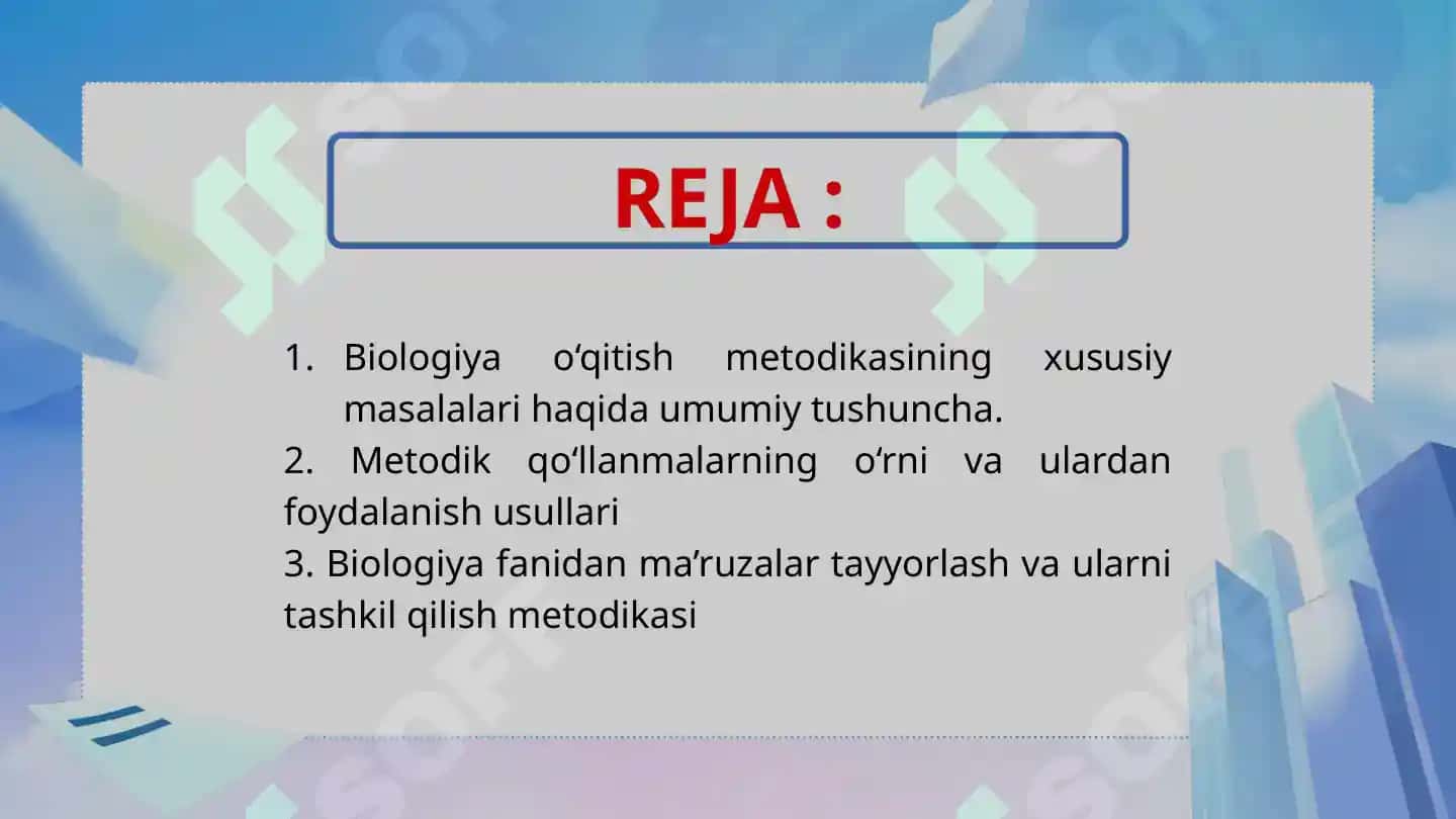Biologiya o‘qitish metodikasining xususiy masalalarini metodik qo‘llanmalar orqali o‘rganish 2