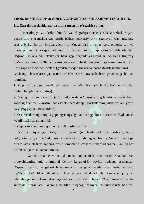 Savod oʻrgatish davrida gap ustida ishlash 5