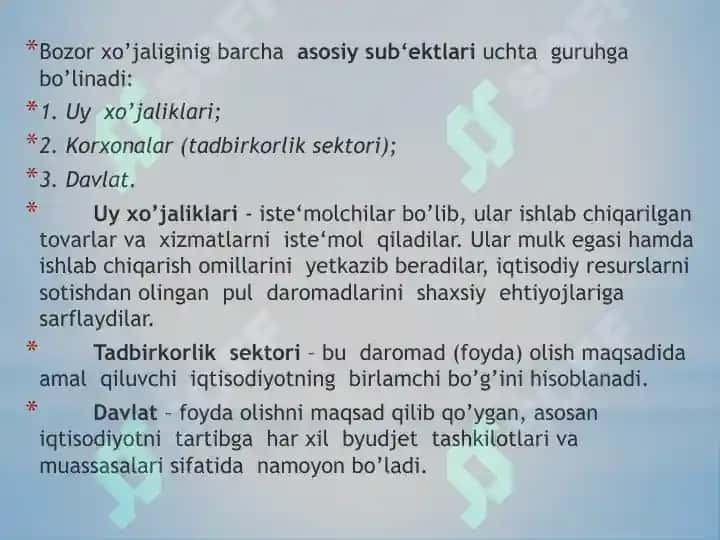 Bozor iqtisodiyoti 3