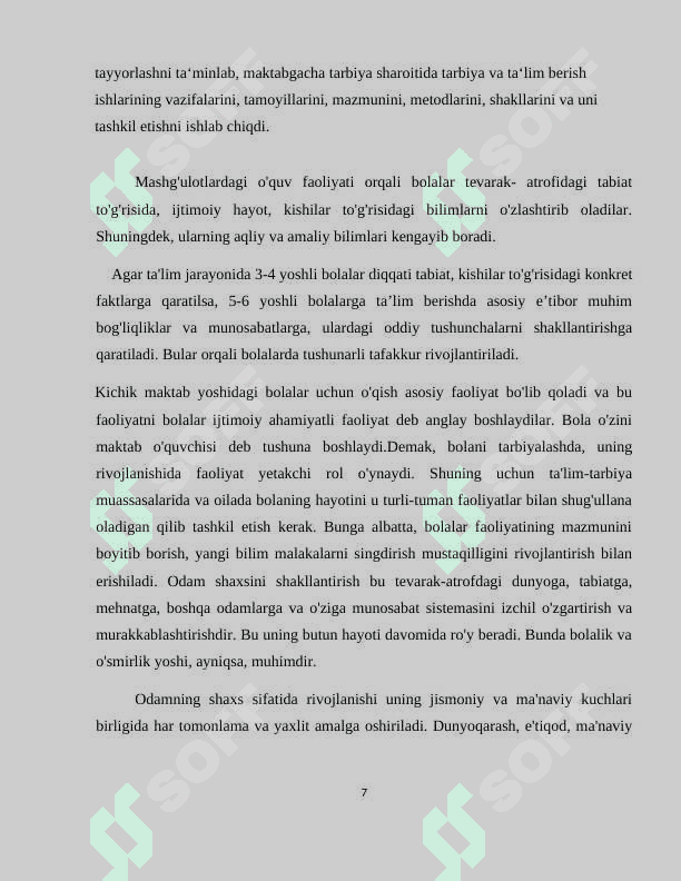 Maktabgacha taʼlim tashkilotlarida bola huquqlari toʻgʻrisidagi konvensiyadan foidalanish 7