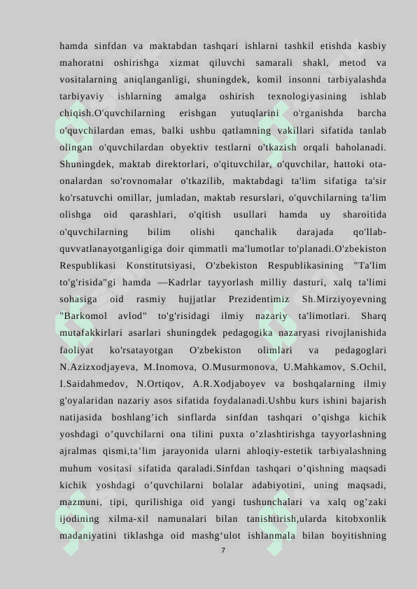 OʻQISH SAVODXONLIGI DARSLARIDA ERTAK OʻTISH USLUBIYATI 4_SINF 7