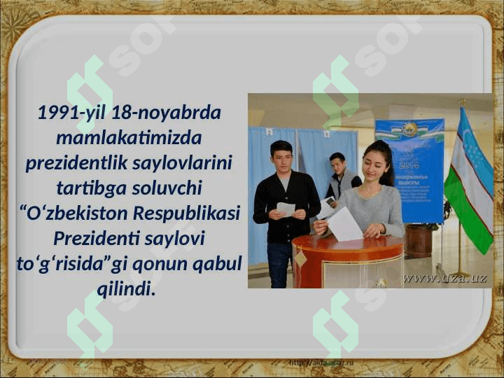 O'zbekiston Respublikasi milliy davlatchiligining shakillanishi va rivojlanishi. 4