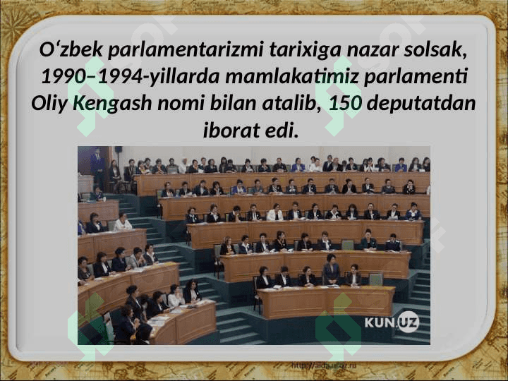 O'zbekiston Respublikasi milliy davlatchiligining shakillanishi va rivojlanishi. 7